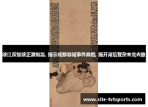 徐江反驳徐正源炮轰, 揭示成都蓉城事件真相, 揭开背后复杂来龙去脉